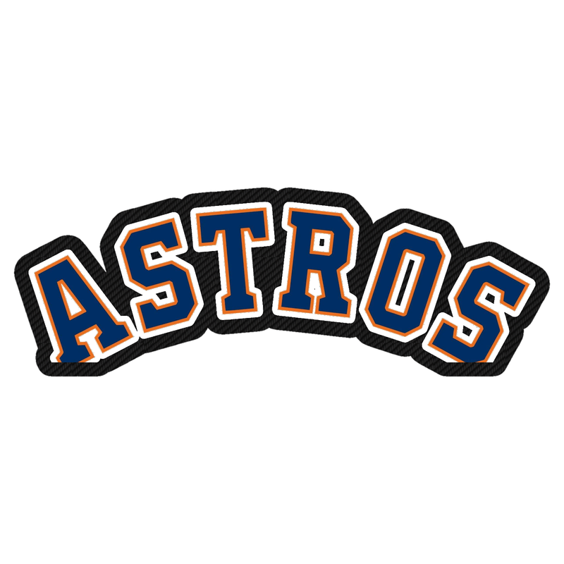 Houston Astros  - Curved Astros - Carbon Fiber Vinyl Sticker - Custom Size