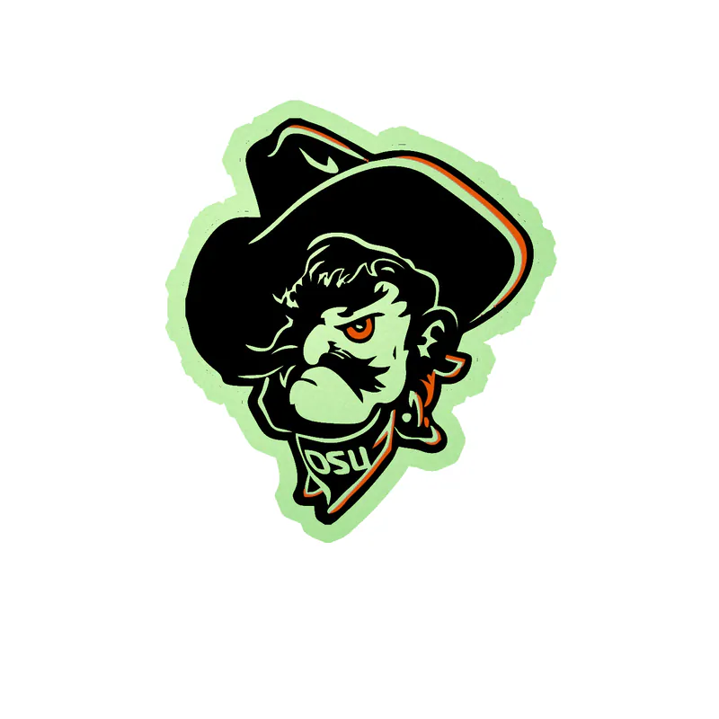Oklahoma State University Glow in the Dark Vinyl Decal
