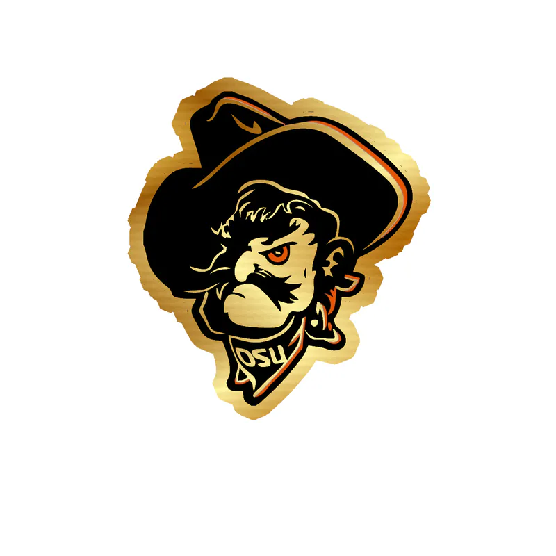 Oklahoma State University Gold Chrome Vinyl Decal