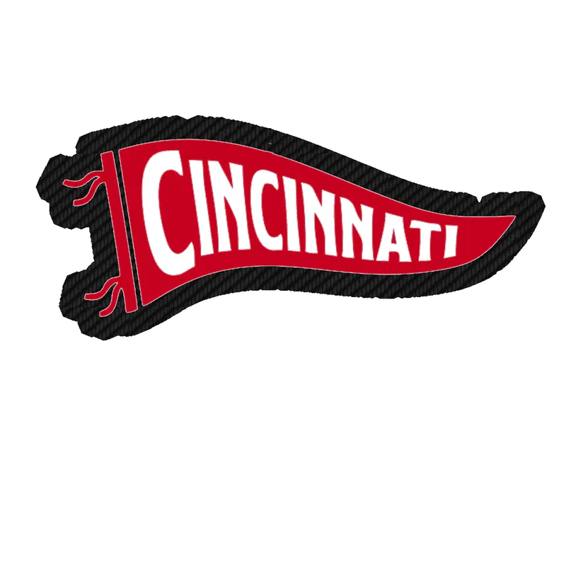 Cincinnati Reds - Pennants - Carbon Fiber Vinyl Sticker - Custom Size