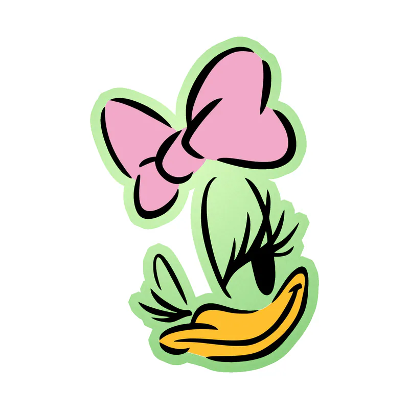 Daisy Duck Glow in the Dark Vinyl Sticker - Custom Size
