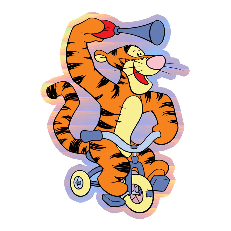 Winnie The Pooh - Tigger - Holographic Vinyl Sticker - Custom Size