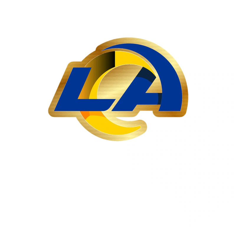 Los Angeles Rams - Image 23 - Gold Chrome Vinyl Sticker - Custom Size