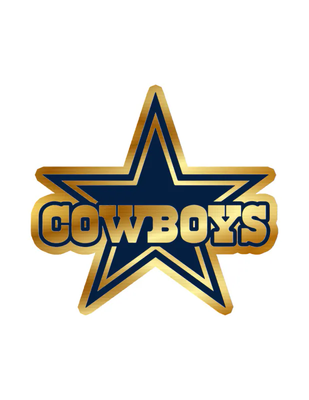 Dallas Cowboys - Star - Image 2 - Gold Chrome Vinyl Sticker - Custom Size