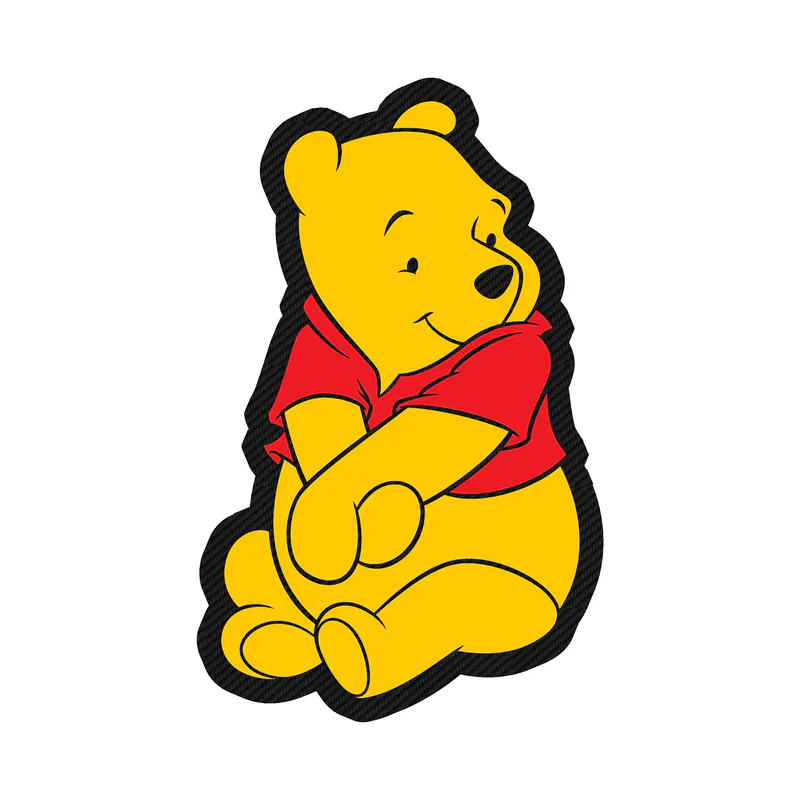 Winnie The Pooh - Carbon Fiber Vinyl Sticker - Custom Size