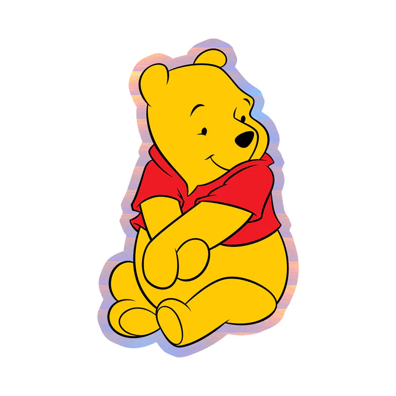 Winnie The Pooh - Holographic Vinyl Sticker - Custom Size