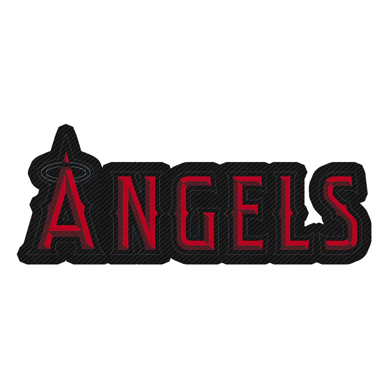 Los Angeles Angels - Angels -  Carbon Fiber Vinyl Sticker - Custom Size