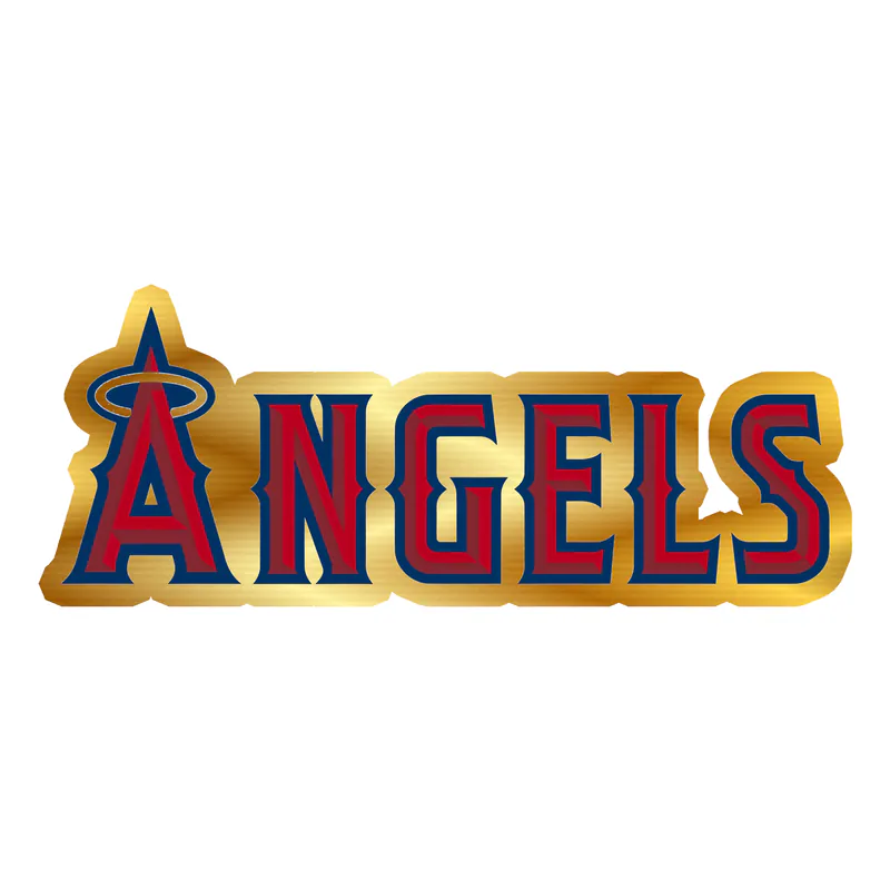 Los Angeles Angels - Angels -  Gold Chrome Vinyl Sticker - Custom Size