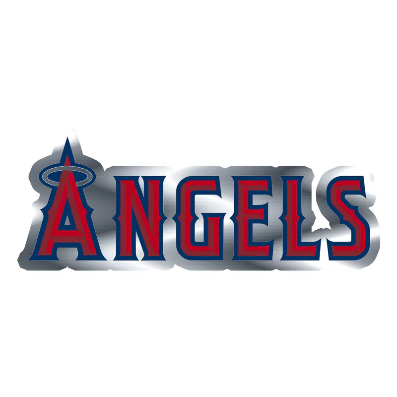 Los Angeles Angels - Angels -  Silver Chrome Vinyl Sticker - Custom Size