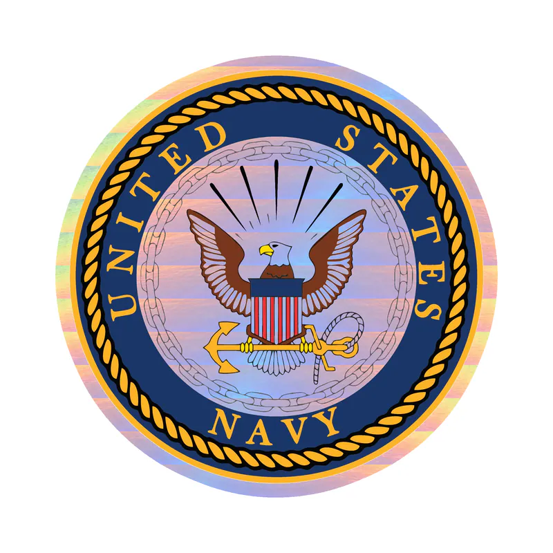 Navy Holographic Vinyl Decal