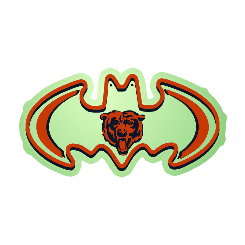 Chicago Bears - Bear Head - Image 12 - Glow in the Dark Vinyl Sticker - Custom Size