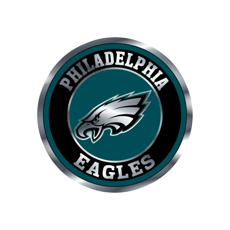 Philadelphia Eagles - Image 15 - Silver Chrome Vinyl Sticker - Custom Size