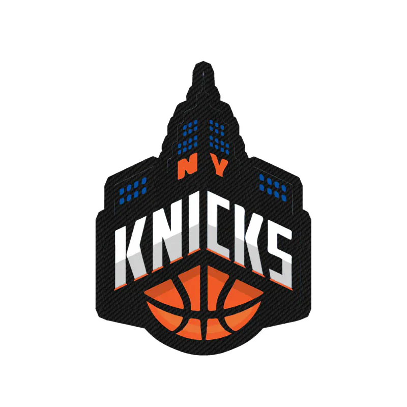New York Knicks - Image 1 - Carbon Fiber Vinyl Sticker - Custom Size
