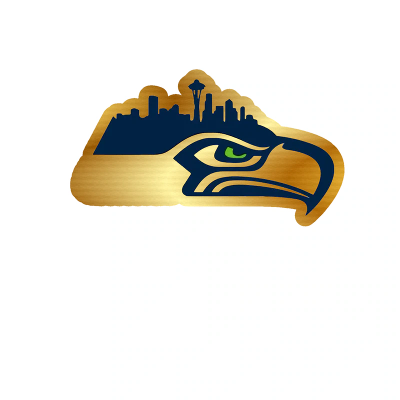 Seattle Seahawks - Image 5 - Gold Chrome Vinyl Sticker - Custom Size