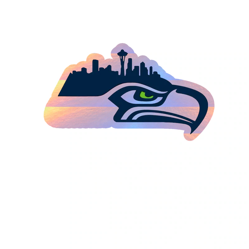Seattle Seahawks - Image 5 - Holographic Vinyl Sticker - Custom Size