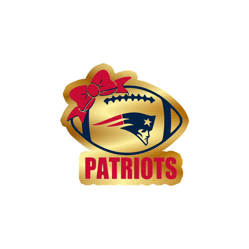 New England Patriots - Image 6 - Gold Chrome Vinyl Sticker - Custom Size