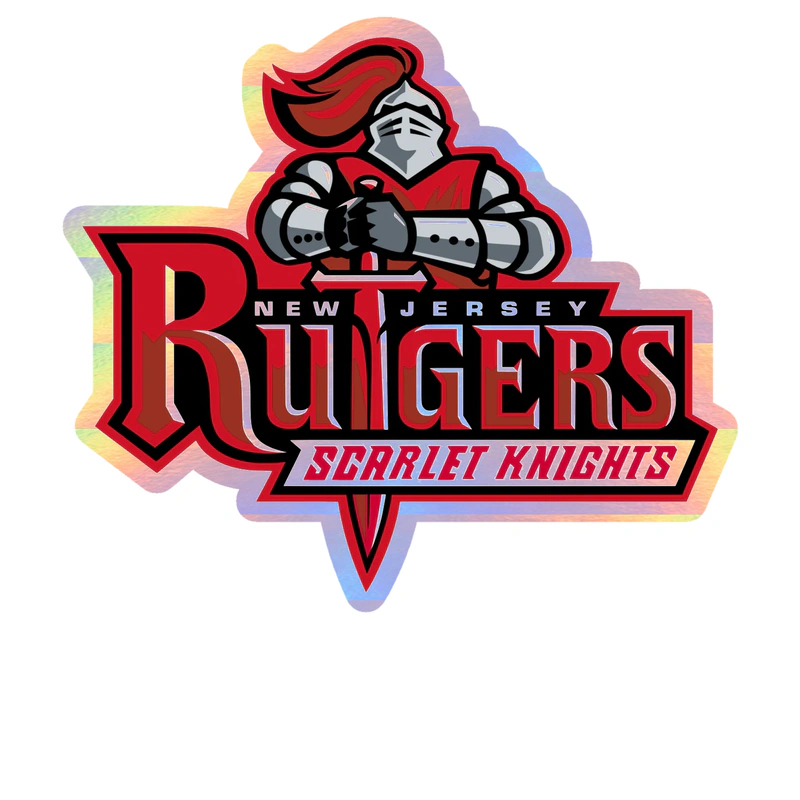 Rutgers Scarlet Knights - Image 2 - Holographic Vinyl Decal - Custom Size