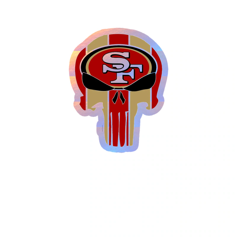 San Francisco 49ers - Image 11 - Holographic Vinyl Sticker - Custom Size