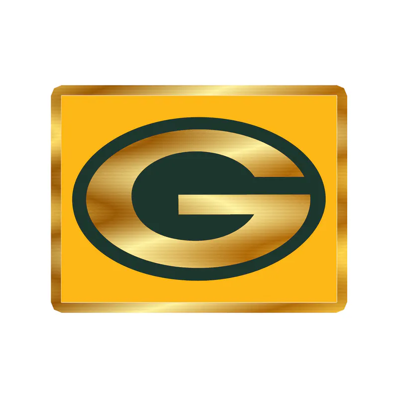 Green Bay Packers - Image 9 - Gold Chrome Vinyl Sticker - Custom Size