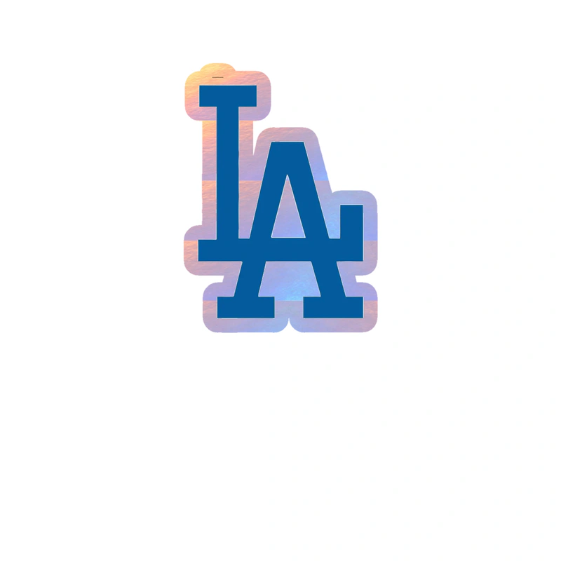 Los Angeles Dodgers - LA - Holographic Vinyl Sticker - Custom Size