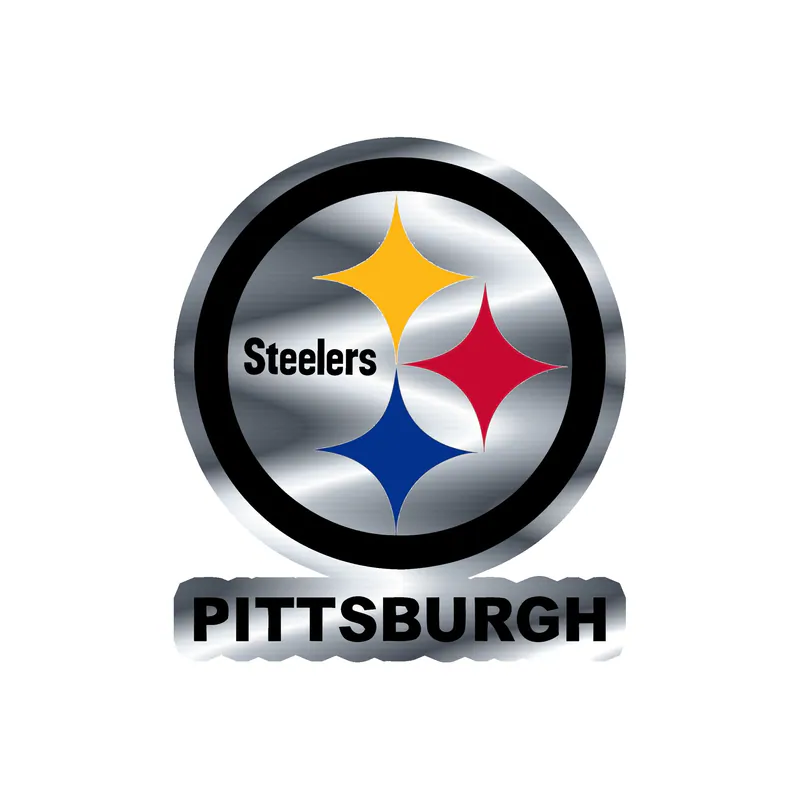 Pittsburgh Steelers - Image 8 - Silver Chrome Vinyl Sticker - Custom Size