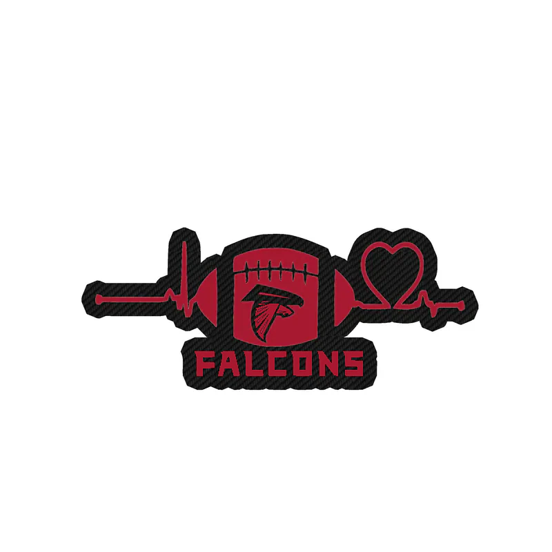 Atlanta Falcons - Football - Carbon Fiber Vinyl Sticker - Custom Size