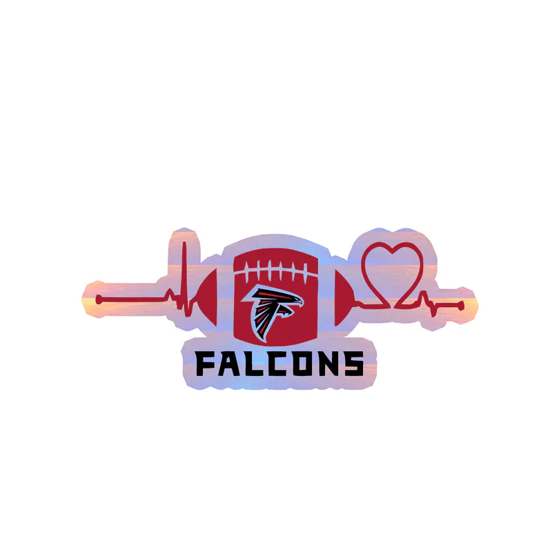 Atlanta Falcons - Football - Holographic Vinyl Sticker - Custom Size