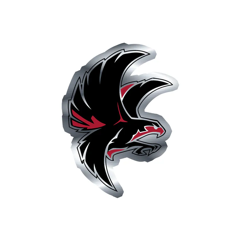 Atlanta Falcons - Falcon - Image 3 - Silver Chrome Vinyl Sticker - Custom Size