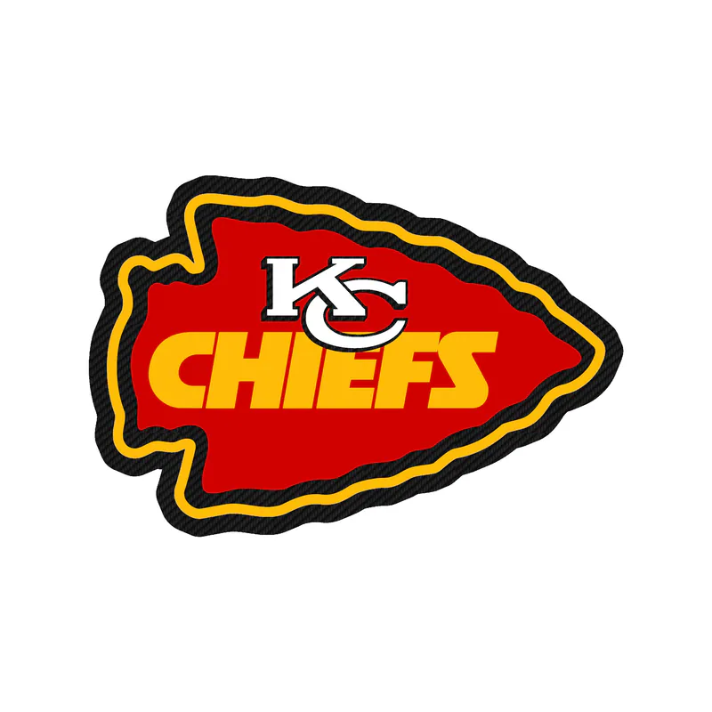 Kansas City Chiefs- Red Arrow- Carbon Fiber Vinyl Sticker – Custom Size