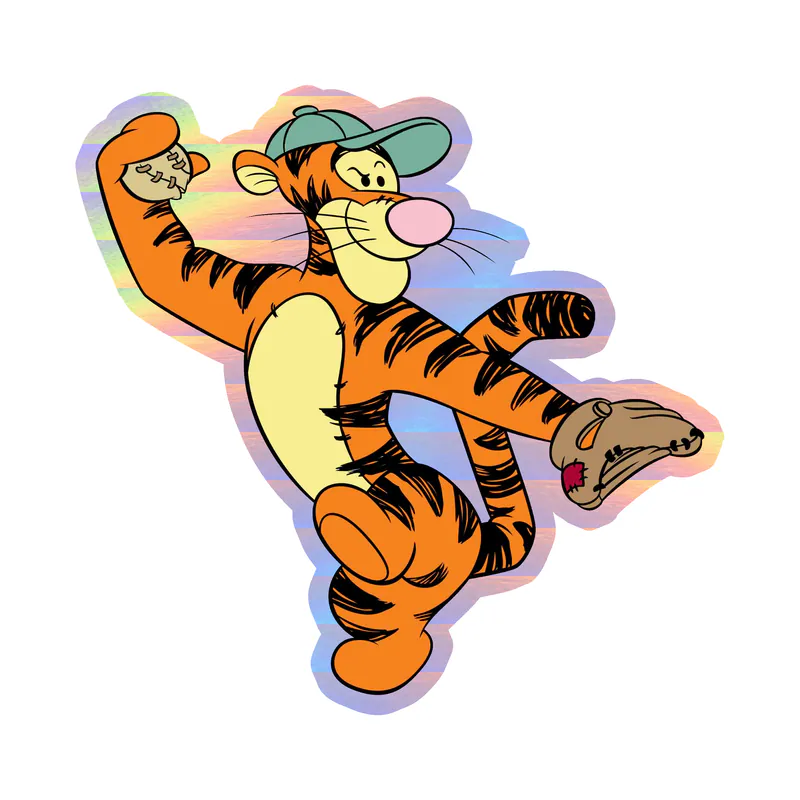 Winnie The Pooh - Tigger - Holographic Vinyl Sticker - Custom Size