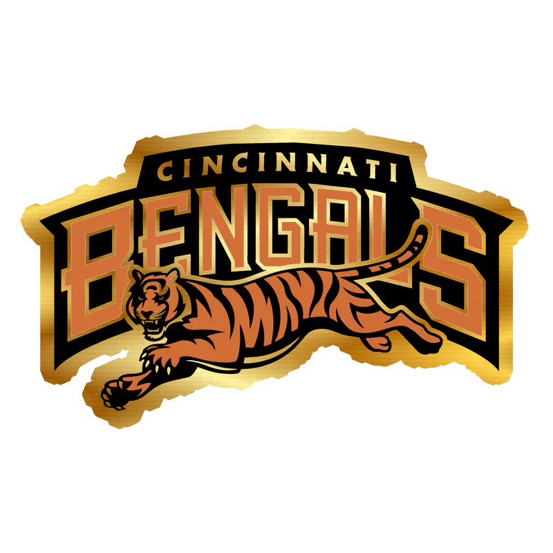 Custom for Cindy's Blitz Board - Bengals - Full Color - Gold Chrome Vinyl Sticker - Custom Size