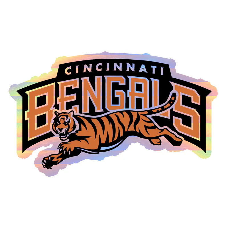 Custom for Cindy's Blitz Board - Bengals - Full Color - Holographic Vinyl Sticker - Custom Size