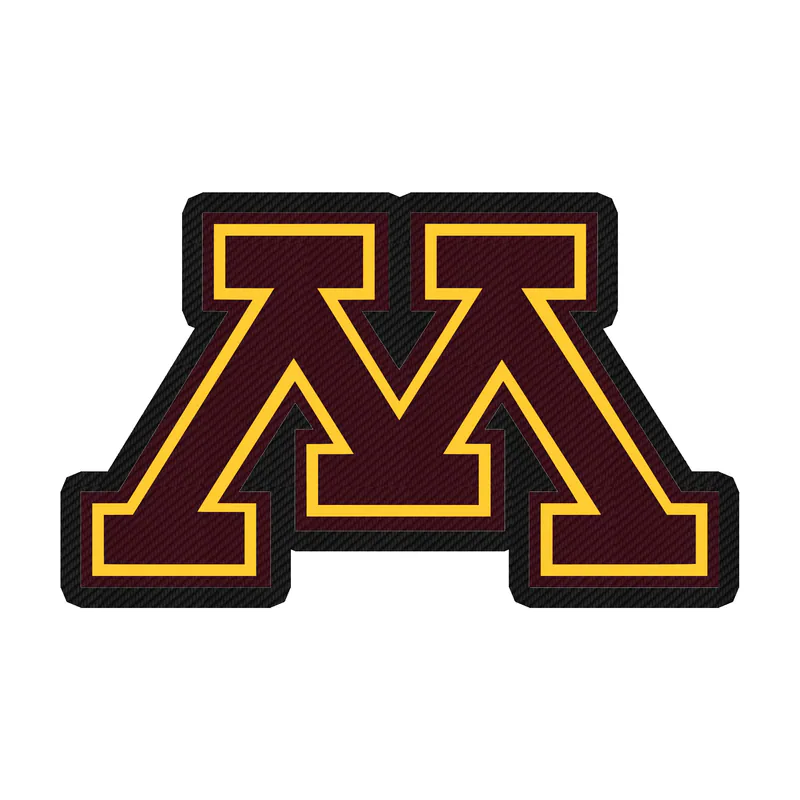 University of Minnesota Gophers - M - Carbon Fiber Vinyl Decal - Custom Size