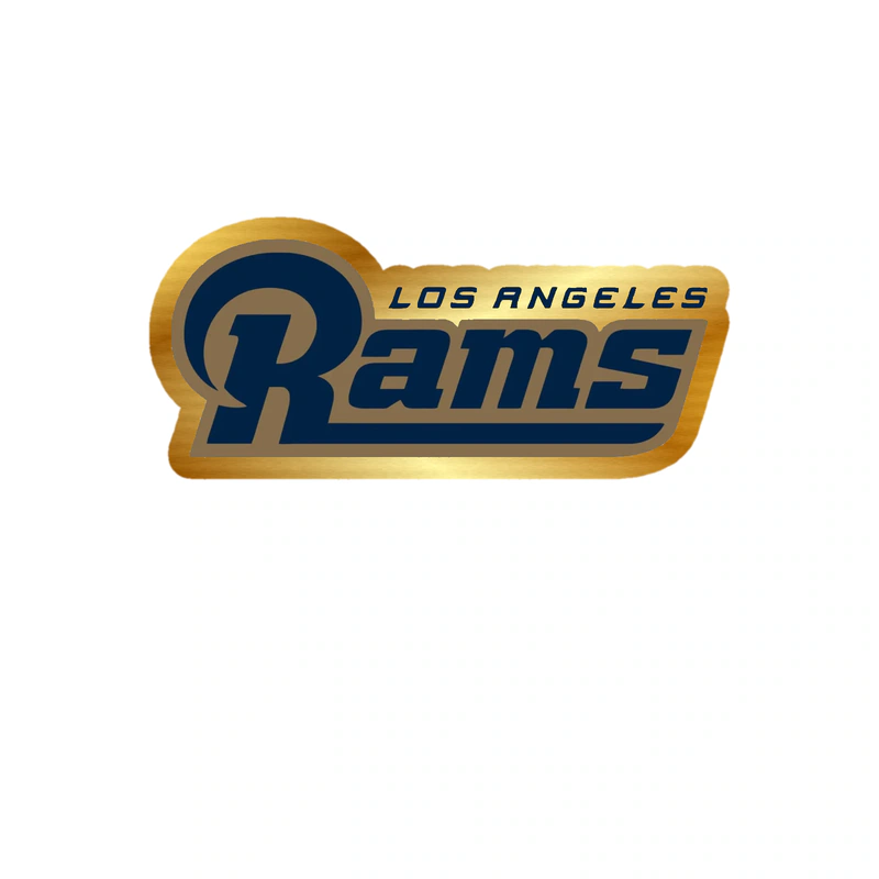 Los Angeles Rams - Image 22 - Gold Chrome Vinyl Sticker - Custom Size