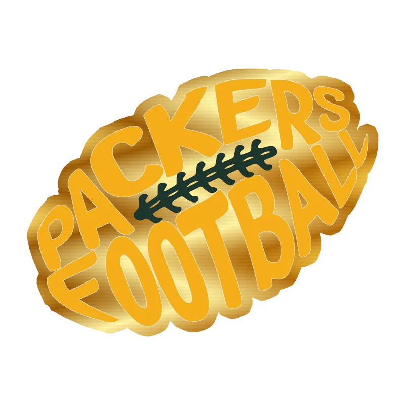 Green Bay Packers - Image 14 - Gold Chrome Vinyl Sticker - Custom Size