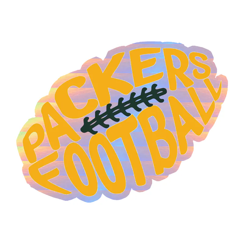 Green Bay Packers - Image 14 - Holographic Vinyl Sticker - Custom Size