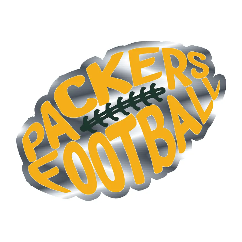 Green Bay Packers - Image 14 - Silver Chrome Vinyl Sticker - Custom Size