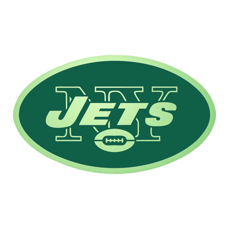 New York Jets - Logo - Glow in the Dark Vinyl Sticker - Custom Size