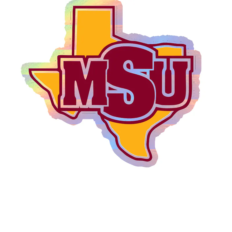 Midwestern State University Holographic Vinyl Decal - Custom Size