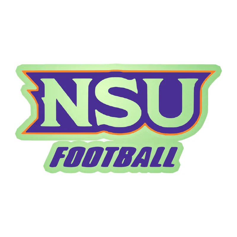 Northwestern State - NSU Football -  Glow in the Dark Vinyl Decal - Custom Size