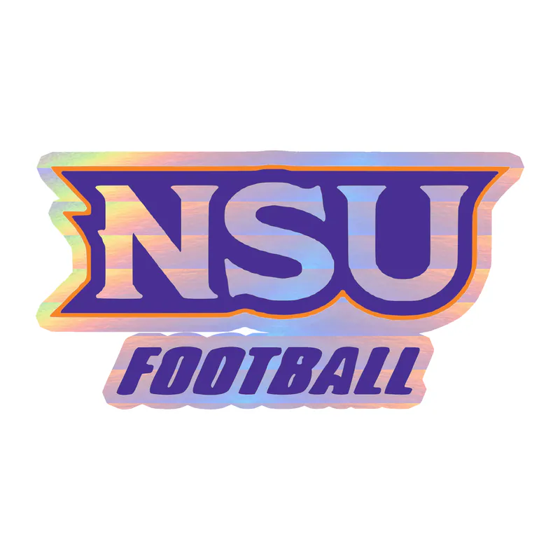 Northwestern State - NSU Football -  Holographic Vinyl Decal - Custom Size