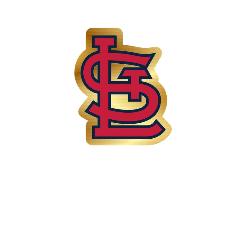 St. Louis Cardinals - STL - Gold Chrome Vinyl Sticker - Custom Size