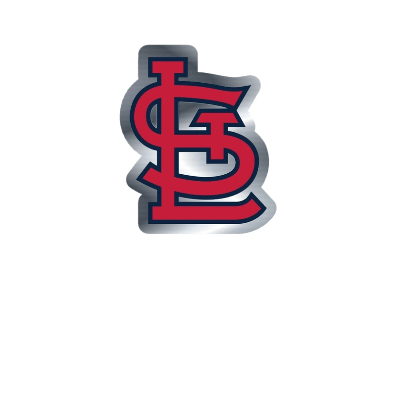 St. Louis Cardinals - STL - Silver Chrome Vinyl Sticker - Custom Size