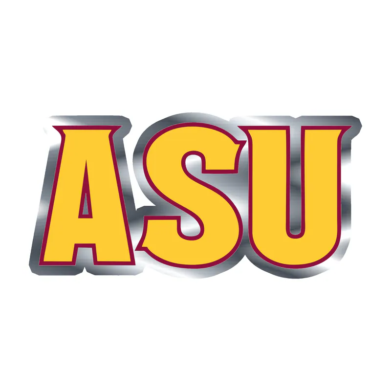 Arizona State Sun Devils - Image 4 - Silver Chrome Vinyl Decal - Custom Size