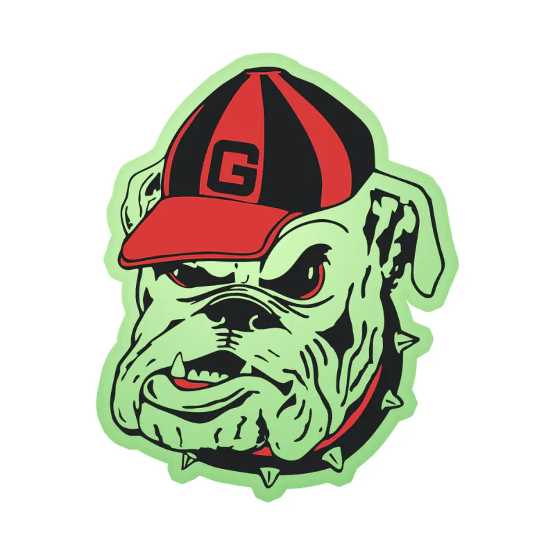 Georgia Bulldogs - Image 1 - Glow in the Dark Vinyl Decal - Custom Size