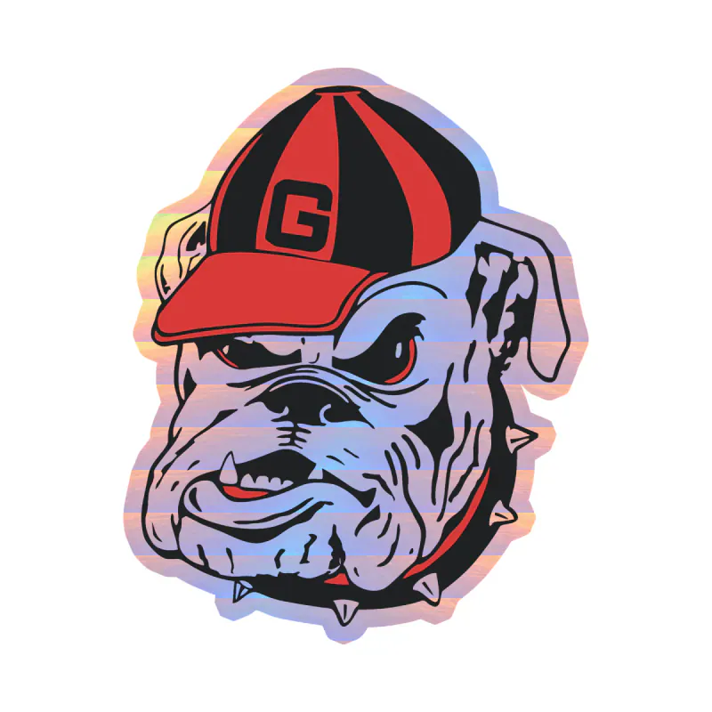 Georgia Bulldogs - Image 1 - Holographic Vinyl Decal - Custom Size