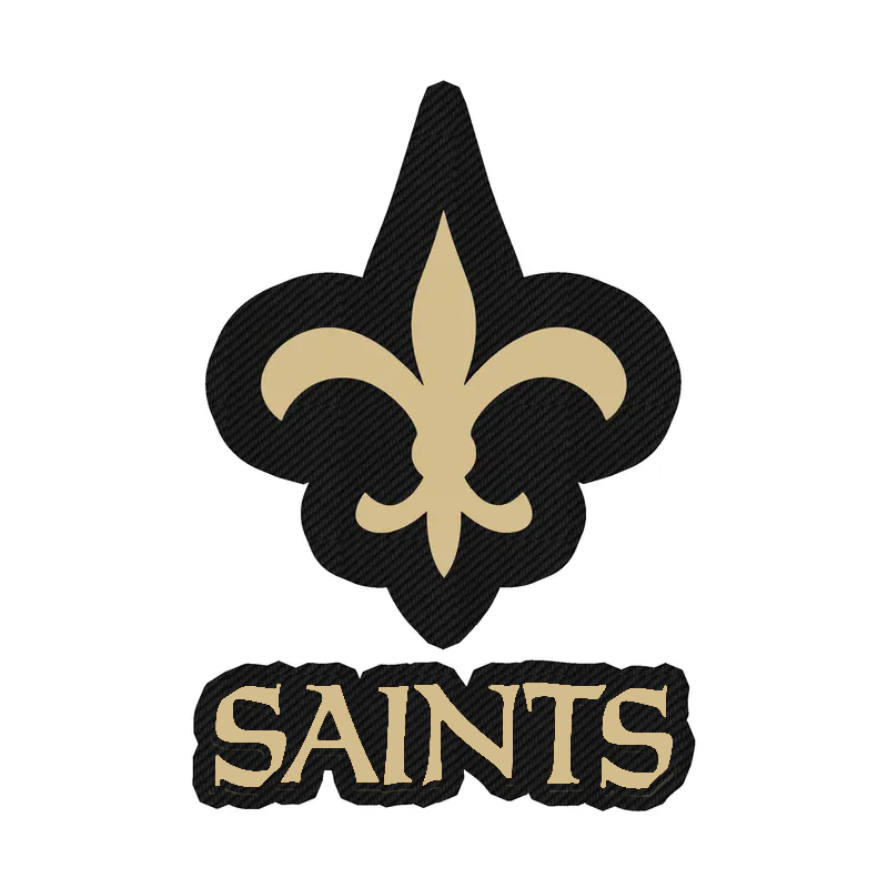 New Orleans Saints - Image 1 - Carbon Fiber Vinyl Sticker - Custom Size