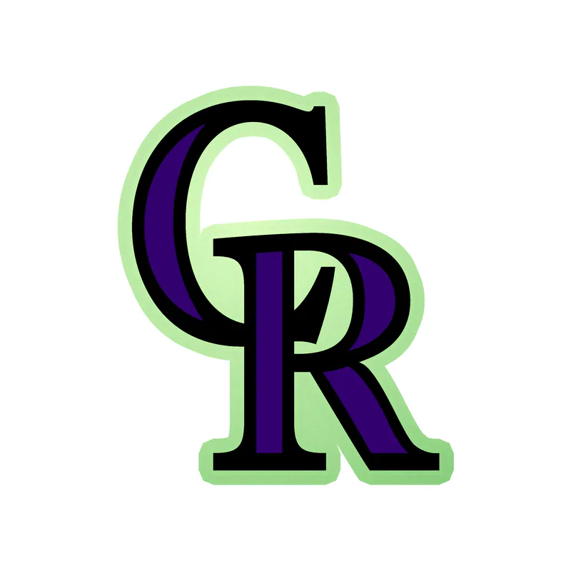 Colorado Rockies - CR - Glow in the Dark Vinyl Sticker - Custom Size
