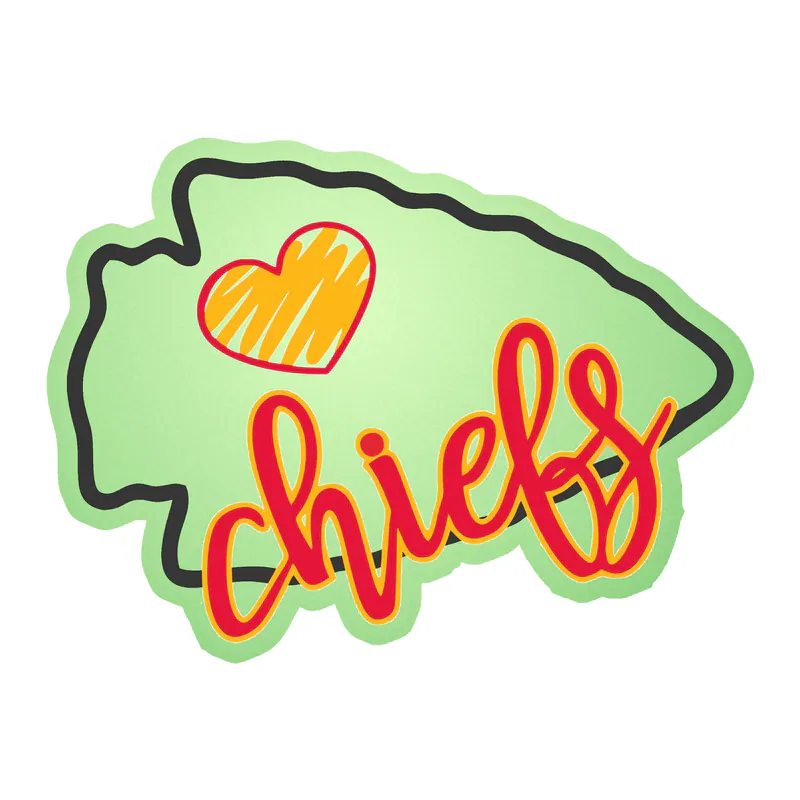 Kansas City Chiefs- Glow in the Dark Vinyl Sticker – Custom Size - Image 5
