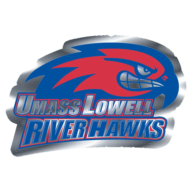 UMass Lowell River Hawks Silver Chrome Vinyl Decal - Custom Size